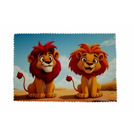 U24 Cleaning Cloth for Glasses Lion Motif No. 4 Glass Cleaning Cloth Microfibre Cloth