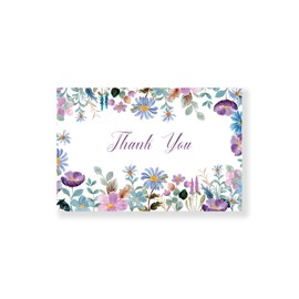 BZHTRMK 20PCs, Elegant Floral Surrounded Thank You Cards with Envelopes – All Occasion Greeting Cards, Grateful Notes with Glitter Stickers, 4x6 inch.