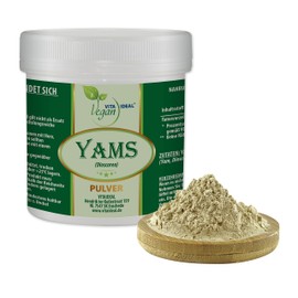 VITA IDEAL Vegan® Yams - Root 300 g Powder - Dioscorea - Yam Root - Daily Serving 1000 mg YAM Root, Natural, Vegetable and No Additives, Includes Measuring Spoon