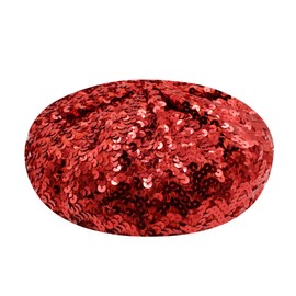 ZGMYC Shiny Sequin Beret Hat for Women Girls Fashion Beanie Cap Costume Accessories for Festival Party Dance