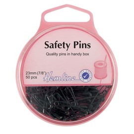 Safety Pins 50pk 23mm Black