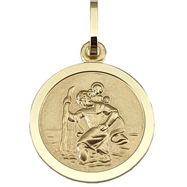 St Christopher Pendant 333 Gold 8 Carat Yellow Gold, Yellow Gold