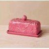 John Derian Stoneware Cabbage Butter Dish Pink John Derian For
