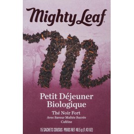Mighty Leaf Tea Organic Breakfast Hand-Stiched Tea Bags, 15 ct