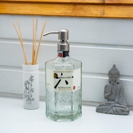 Stainless Steel Liquid Soap Dispenser Pump Replacement 'Zagreb' with 28mm thread e.g. Jack bottle Upcycling (Silver brushed)