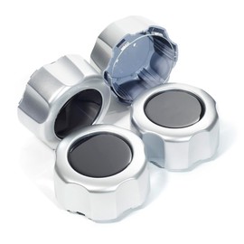 GTownWorks 4PC Wheel Center Cap for Nissan Pathfinder Xterra Frontier 15" Wheel Center Hubcap Center Cover Replacement PN: 40315-89P15 40315-7Z100, Silver