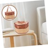 BIUDECO Handheld Bamboo Woven Fruit Wrapping Basket for Crabs Elegant