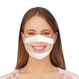 Eepida Clear Window Mask 10-Count / Large, Medium, Small / Special Mask with Visible Mouth for Sign Language & Communication Eepida Small 10-Count