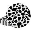 16Pcs Cow Print Party Paper Plates 7" Jungle Animals Round
