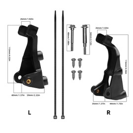 PRO CAKEN Universal Dirt Bike Handguards Motorcycle Hand Guards Plastic Bracket for SX SXF EXCF XCW XCF XC 50 60 85 125 150 250 350 450 500 2017-2021 - Black