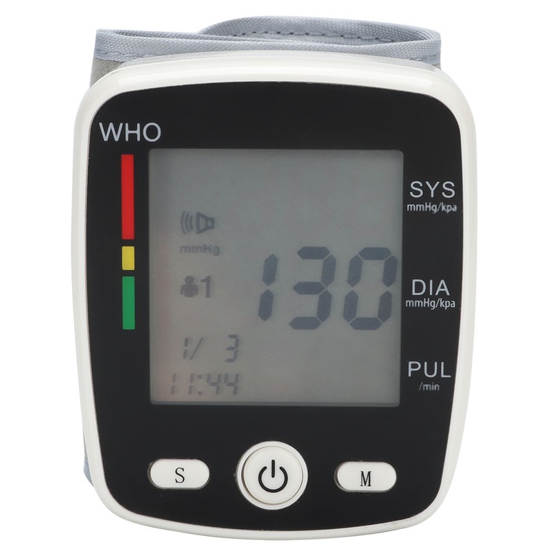 Wrist Type Automatic Sphygmomanometer Electronic Blood Pressure Monitor Meter Monitoring