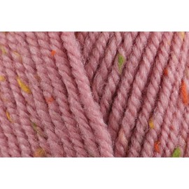 King Cole Fashion Aran Crochet Yarn, Acrylic Wool Blend Knitting Wool for Sweaters, Cardigans, Shawls - 100g Ball - Pink (3059) - Single (1 Ball)