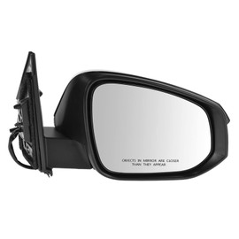 TRQ Right Mirror with Heat without Blind Spot Indicator Passenger Side Compatible with 2013-2015 Toyota RAV4 TO1321310