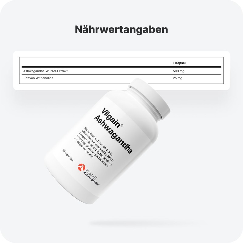Vilgain Ashwagandha | Effective Extract KSM-66 | Anti-Stress Effect |