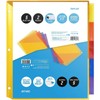 OS Plus 5-Tab Plastic Binder Dividers w/ 2 Pockets, Insertable