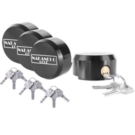 NAKANEKO 4 Pack Puck Lock Padlock Without Keyed Alike Hidden Shackle Heavy Duty Door Locks Anti-Theft 2-7/8" Solid Aluminum Corrosion-Resistant