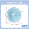 Blue 8.4" Silent Hamster Wheel with Height-Adjustable Stand, Quiet Spinning