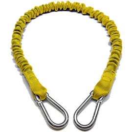 Boat Lines & Dock Ties Marine Boat Dock Tie Bungee Cord, Double Hooked Ends, Made in USA, Pack of 2 (Yellow 24 Inch)