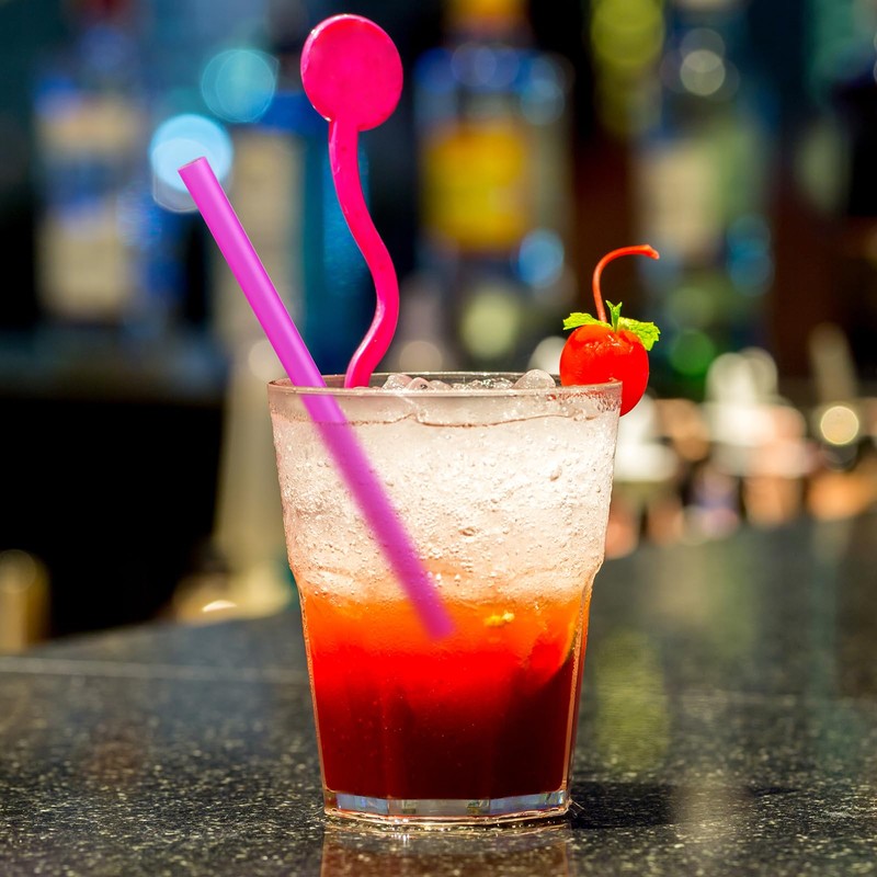 ALINK Short Glass Straws, 6 Inch Small Reusable Clear Glass