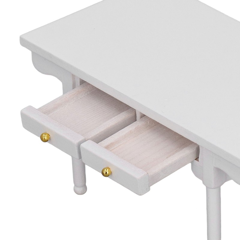 1: 12 Dollhouse Desk Wooden Modern Miniature Table Mini Writing