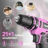 PULITUO Drill Set, 149-Piece Home Tool Set with 12V Pink