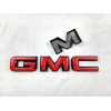 Auto Front Only GMC Gloss Black Red OVERLAY Emblem Badge