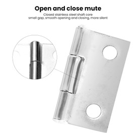 Luabue 30Pcs Small Mini Hinges 25mm Stainless Steel Folding Butt Hinges Dolls House Hinges 1Inch with Screws and Box for Wooden Toys Jewelry Tool Box Cabinet Drawer