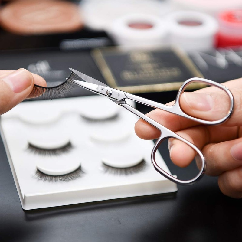 LIVINGO Curved Nail Scissors for Women: Premium Rust-Proof Stainless Steel