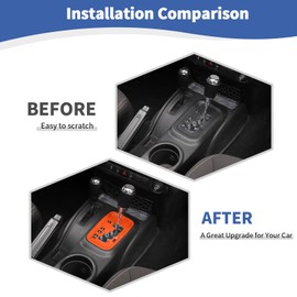 RT-TCZ for Wrangler JK Gear Shift Panel Cover Trim, Orange Interior Accessories for Jeep Wrangler JK JKU 2011-2017