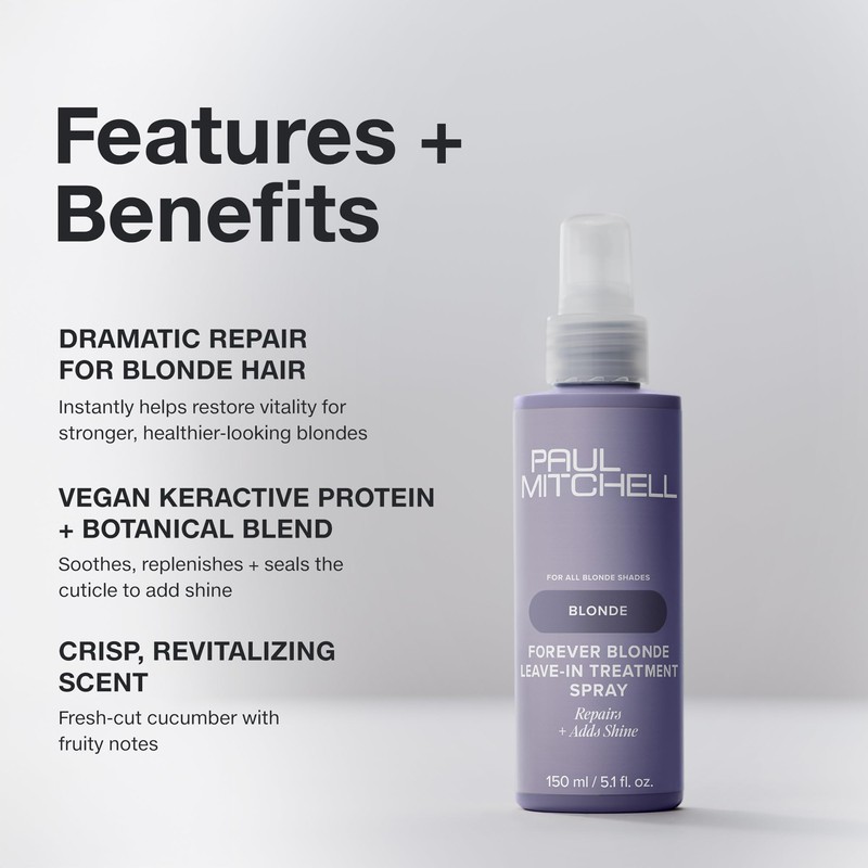 Paul Mitchell Forever Blonde Leave-In Treatment Spray, Repairs + Adds