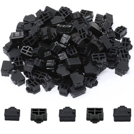 Silicone 100Pcs RJ45 Dust Cover, Ethernet Port Cover RJ45 Dust Plug Stopper Cap for Female Port Protector/Blocker for Switch, Router, Computer, Media Converters, Other Devices
