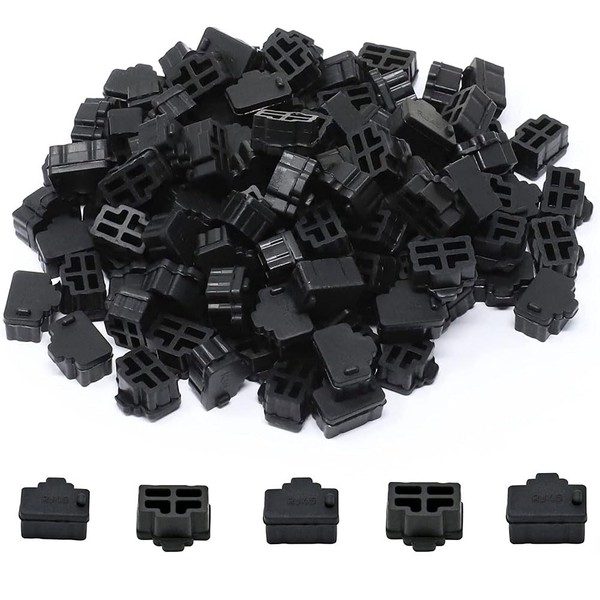 Silicone 100Pcs RJ45 Dust Cover, Ethernet Port Cover RJ45 Dust