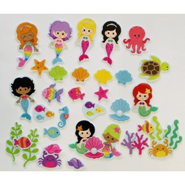 Mermaid Friends Ocean Life Flannel/Felt Board Figures Story Kids Preschool Fun (Figures Only no Background)