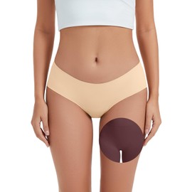 Leovqn Seamless Camel Proof Underwear V Waisted Camel Concealer Panties No Show Briefs for Women
