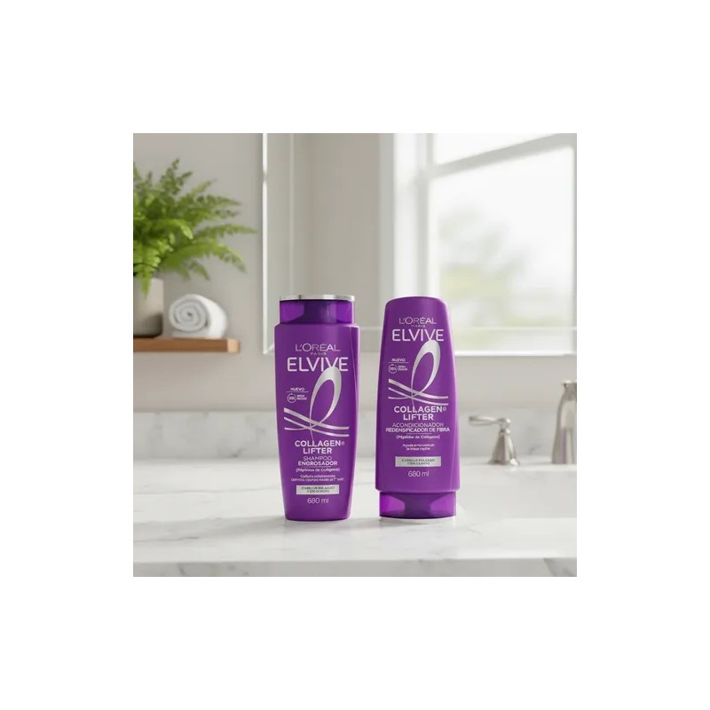 Elvive Colágeno Lifter 680ml Shampoo + Acondicionador