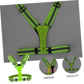 Operitacx LED Reflective Vest Strap for Night Visibility Adjustable Running Gear for Hiking and Cycling Fluorescent Outdoor Safety Belt