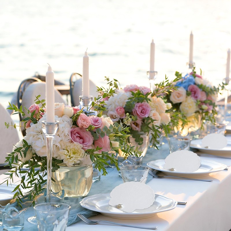 Resurhang 100 Set Oyster Place Card Beach Wedding Place Card