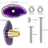 SUNYIK Pack of 4 Irregular Agate Slice Cabinet Knobs with