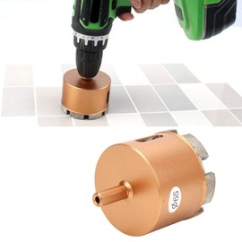 Diamond Hole Saw, 2.6 inches (65 mm) / 3.0 inches (75 mm), Diamond Core Drill, Drill Bit, For Drilling Ceramics, Tile, Brick, Glass, Marble, Ceramic, Concrete, Triangle Shank Hollow Core Hole Saw 2.6 inches (65 mm)