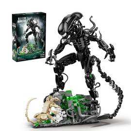 Xenomorph Building Set, MOC Alien Action Figure Kit, Horror Sci - Fi Collectible Model Figure & Detailed Base for Adults Kids Birthday for Movie Fans Aged 8+ 958PCS