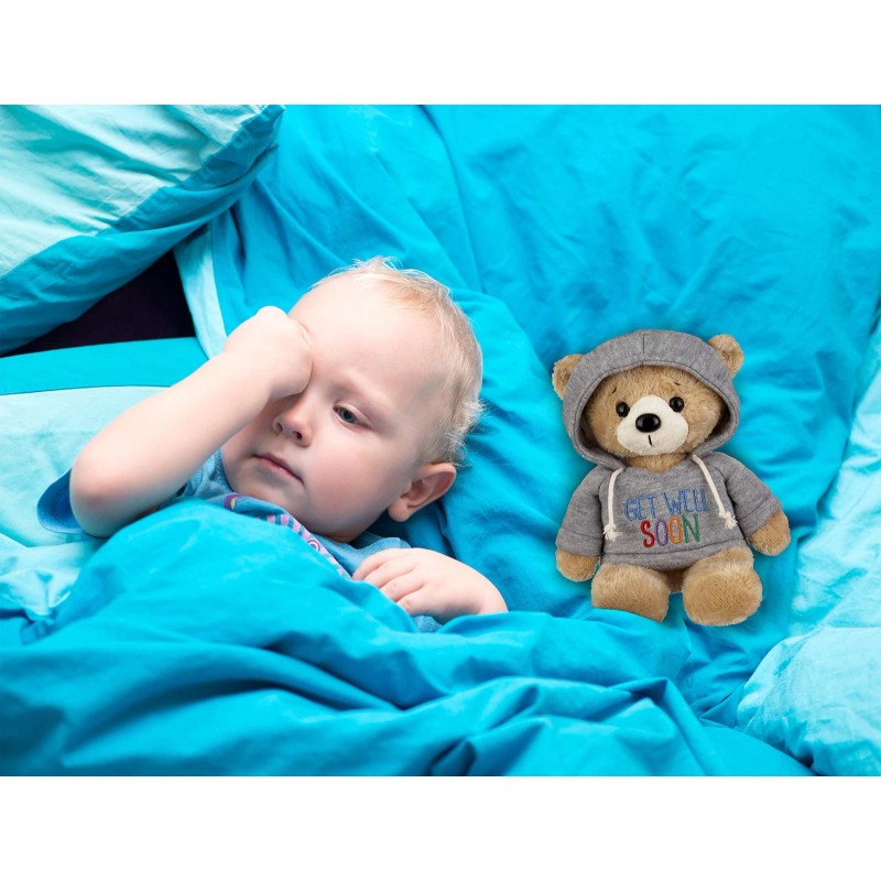 Ganz Get Well Soon Teddy Bear 9 Inch Gray Plush