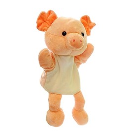 ZXUY Hand Puppet Friends Animal Hand Puppets with Movable Open Mouth/Arm/Legs (Pig)