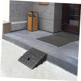 Ipetboom Outdoor Loading Ramp Threshold Ramp Pad 25x27x11in for Wheelchair Sturdy Abrasion-Resistant