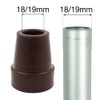 Qty: 4x Brown 19mm (3/4") Rubber Ferrules Tips for Walking