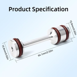 LS Oil Valve Plug Fit, Billet Aluminum Barbell Plug, Compatible with GM Gen III & IV LS1 LS2 LS3 4.8L-6.2L