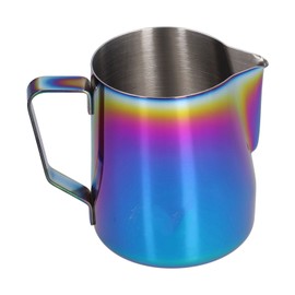 600ml Pointed Mouth Milk Frothing Pitcher Stainless Steel Thickened Milk Frother Cup for HomeColorful