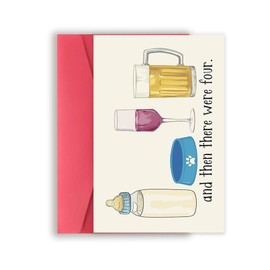 ZUDBBDSD Cute Funny Baby Shower Card for New Mom Dad Parents New Baby Arrival Gifts Congrats Pregnancy Card