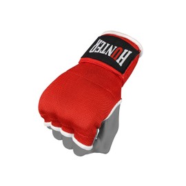 HUNTER Gel Padded Inner Gloves with Hand Wraps for Boxing (Set of 2 Gloves) (Red, L/XL)…