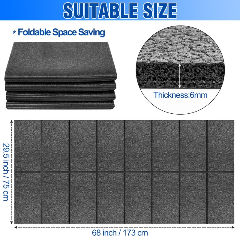 Anti Vibration Mat for Washing Machine, 68"x 29.5"x 6mm Foldable