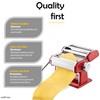GOURMEX Stainless Steel Manual Pasta Maker Machine | With Adjustable